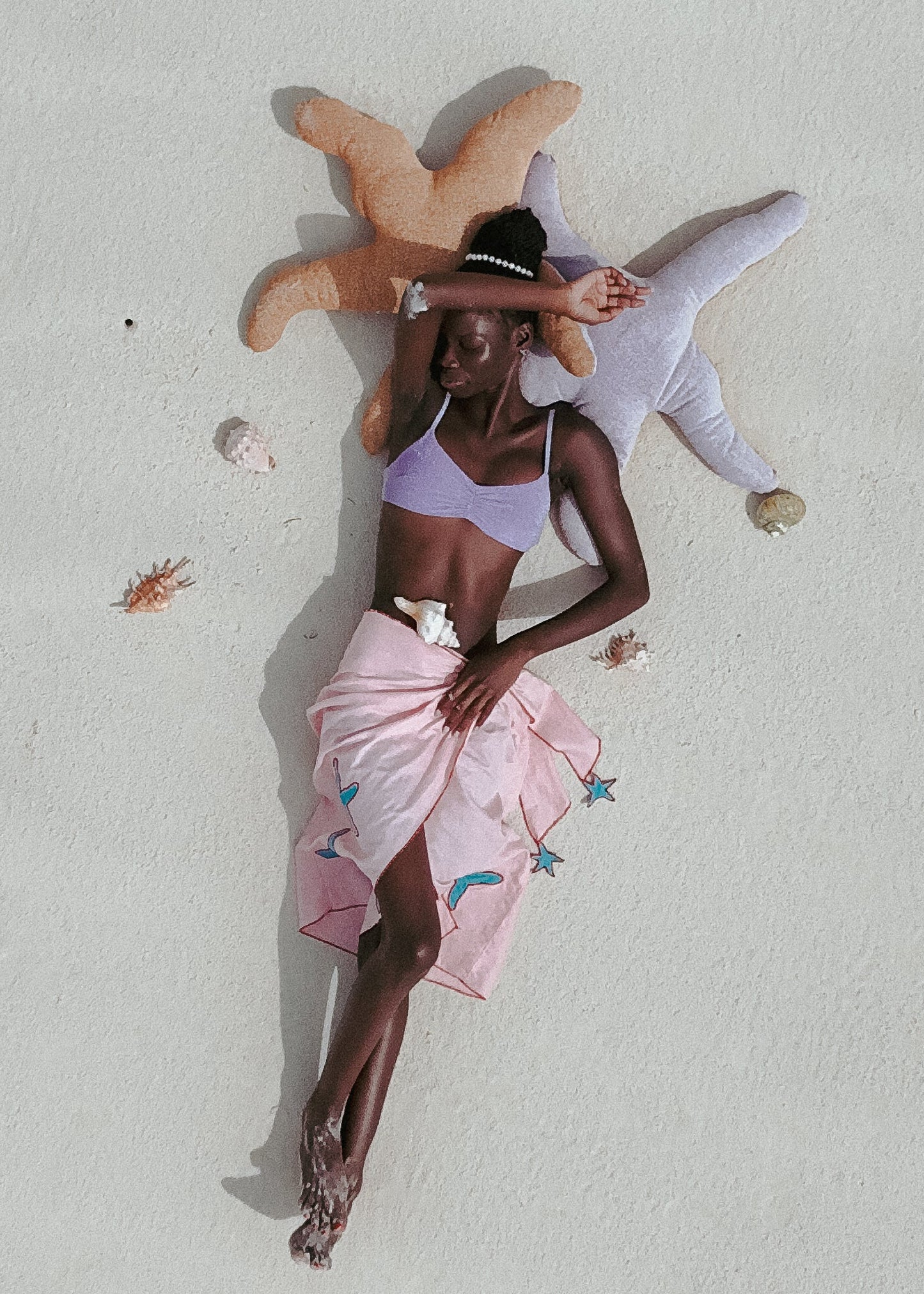 SAMAKI NYOTA one-size wrap skirt ( Baby Pink )