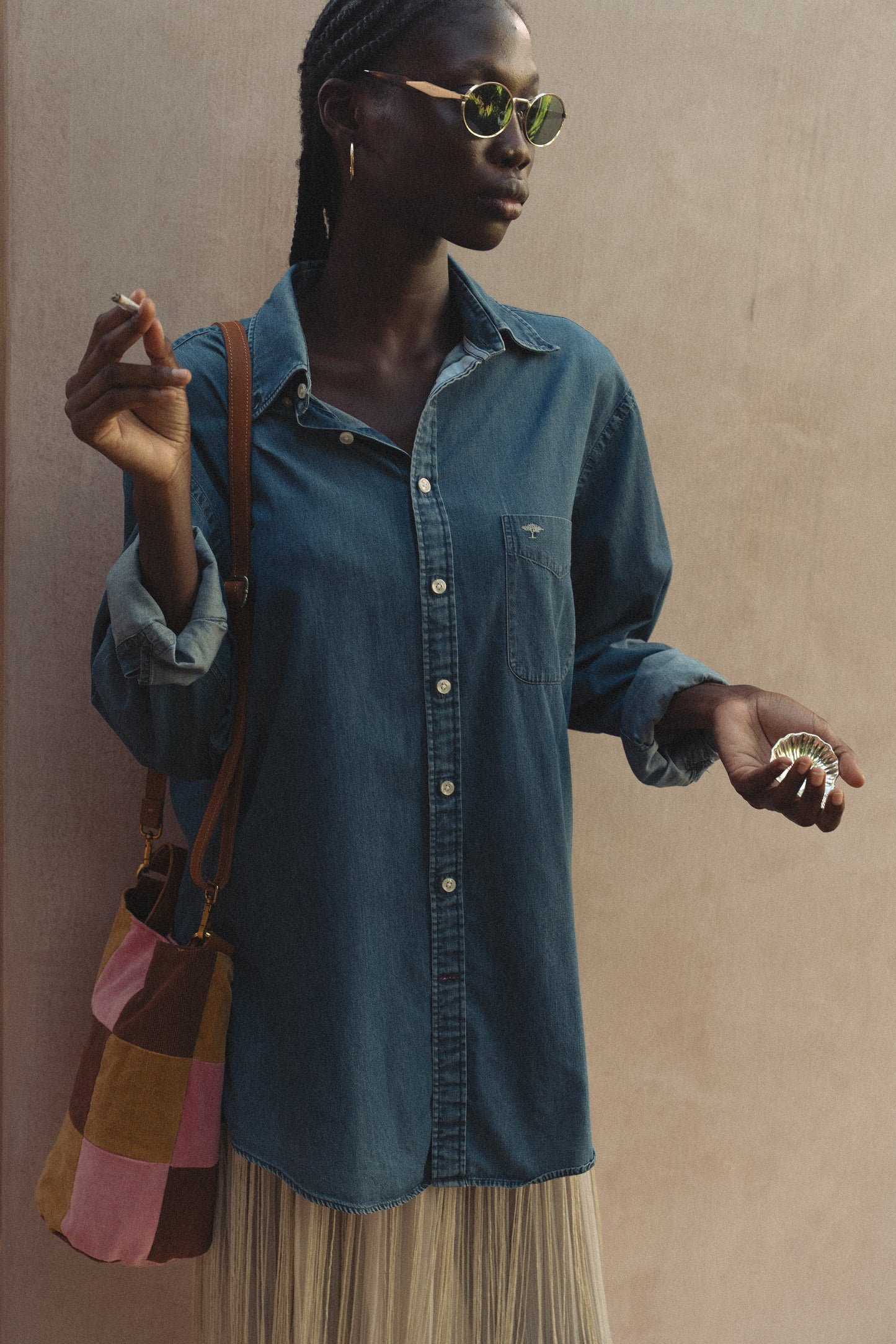 KIKAPU (Brown,Caramel+Pink)