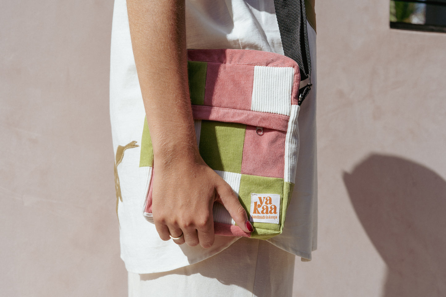 MWILI cross-body bag (lime green+pink+white)