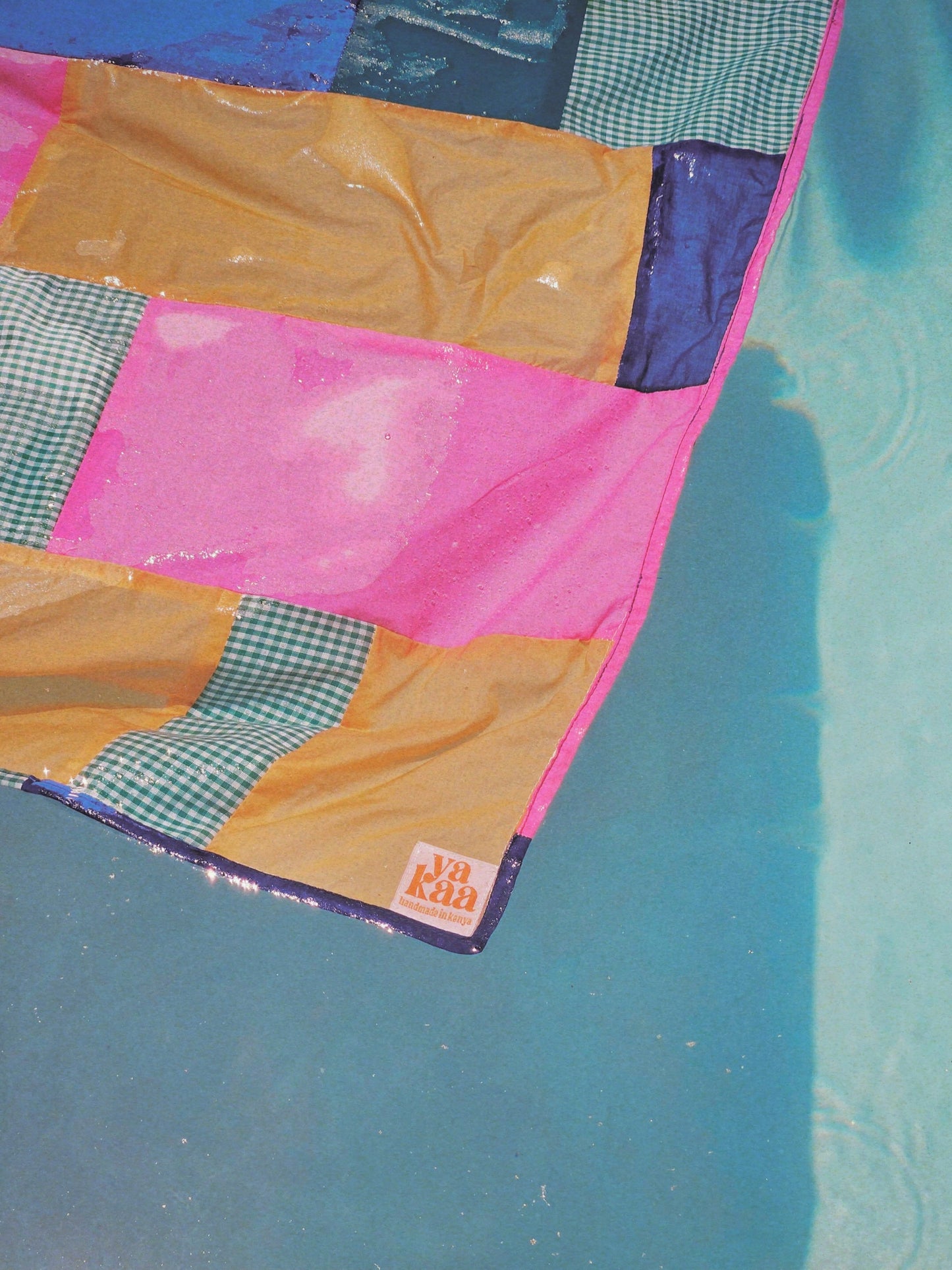 YAKAA patchwork textile (pink+blue)