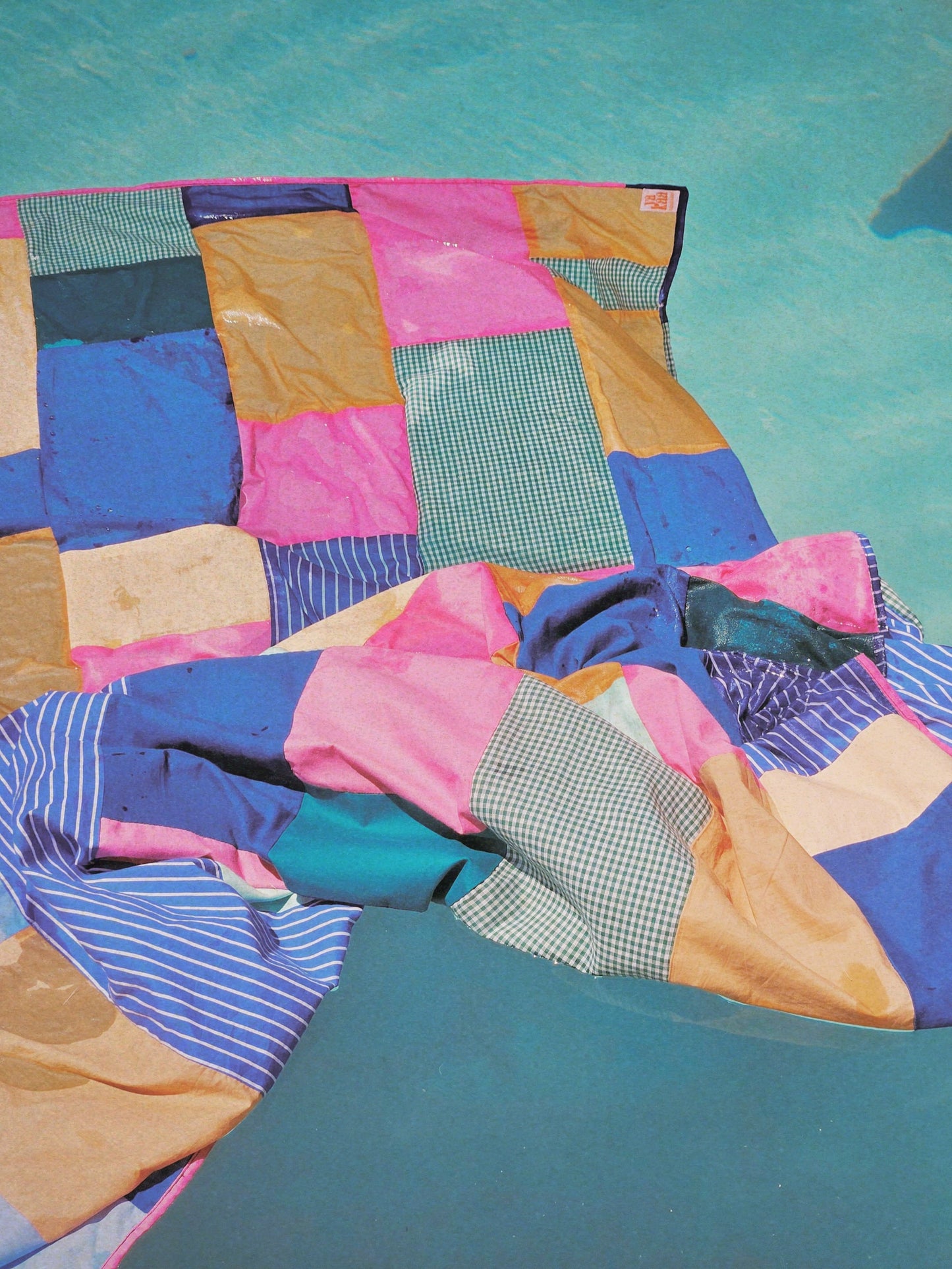 YAKAA patchwork textile (pink+blue)