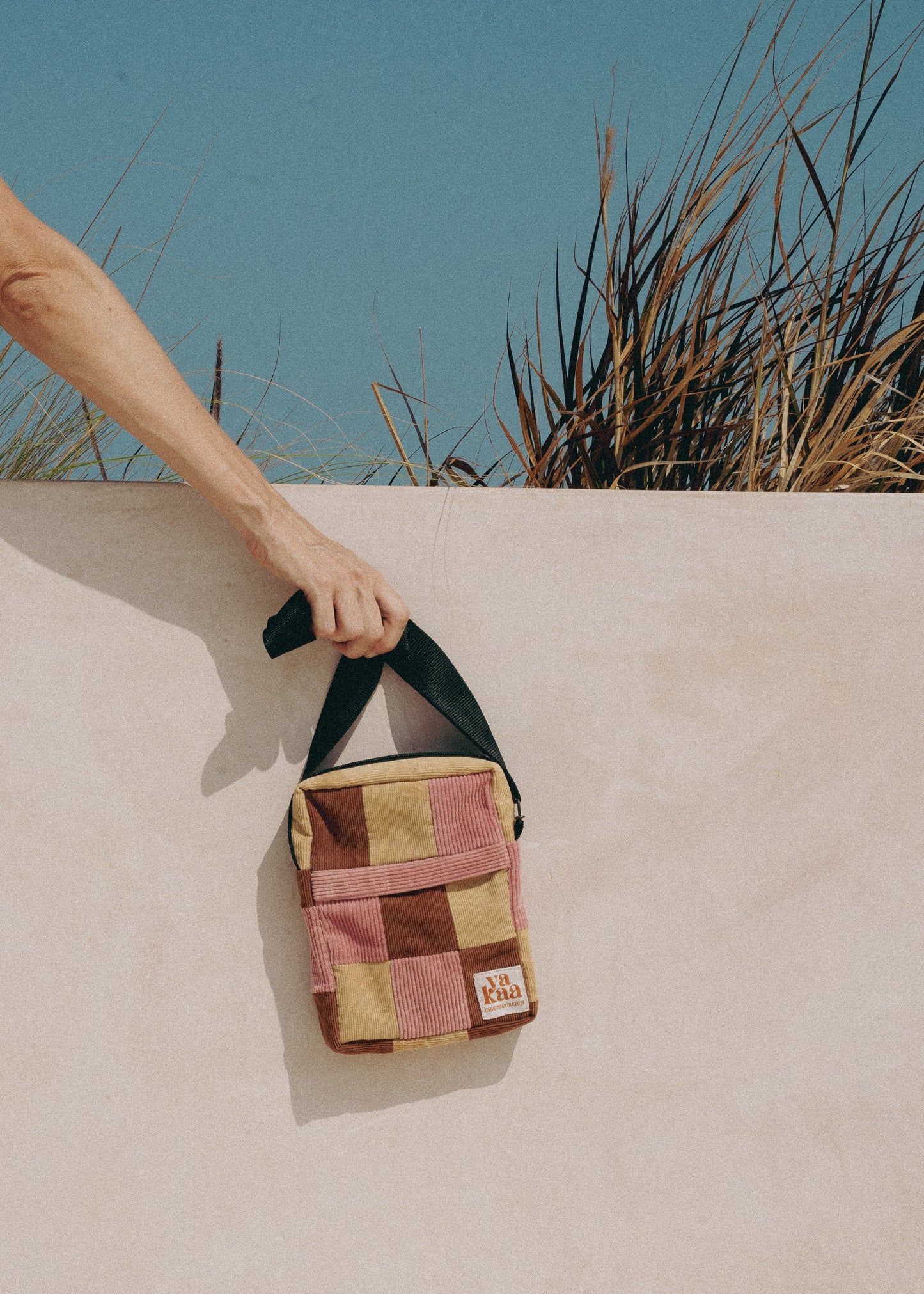 MWILI cross-body bag (pink+brown+tan)
