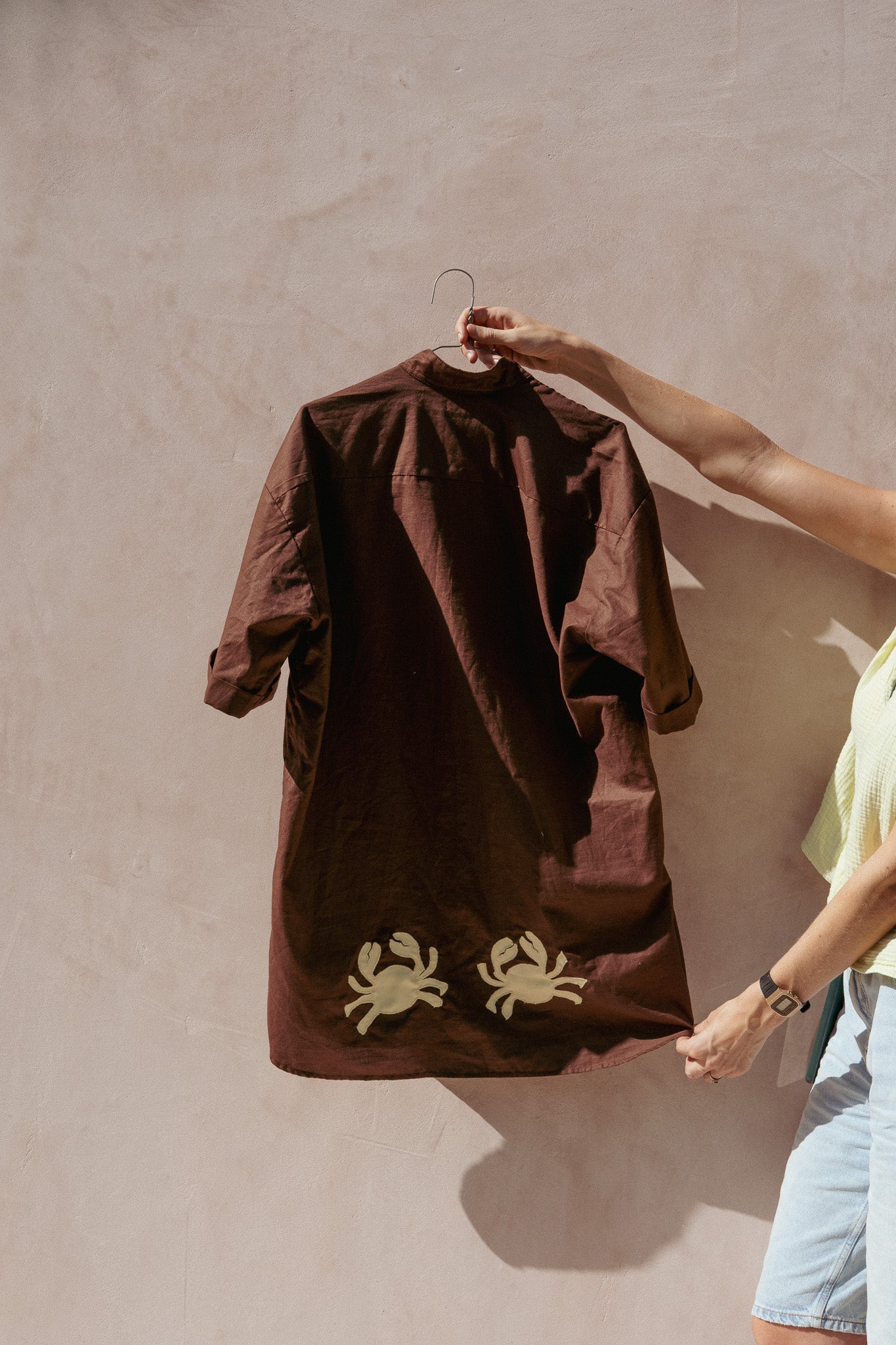KAA shirt (brown + pale yellow crabs)