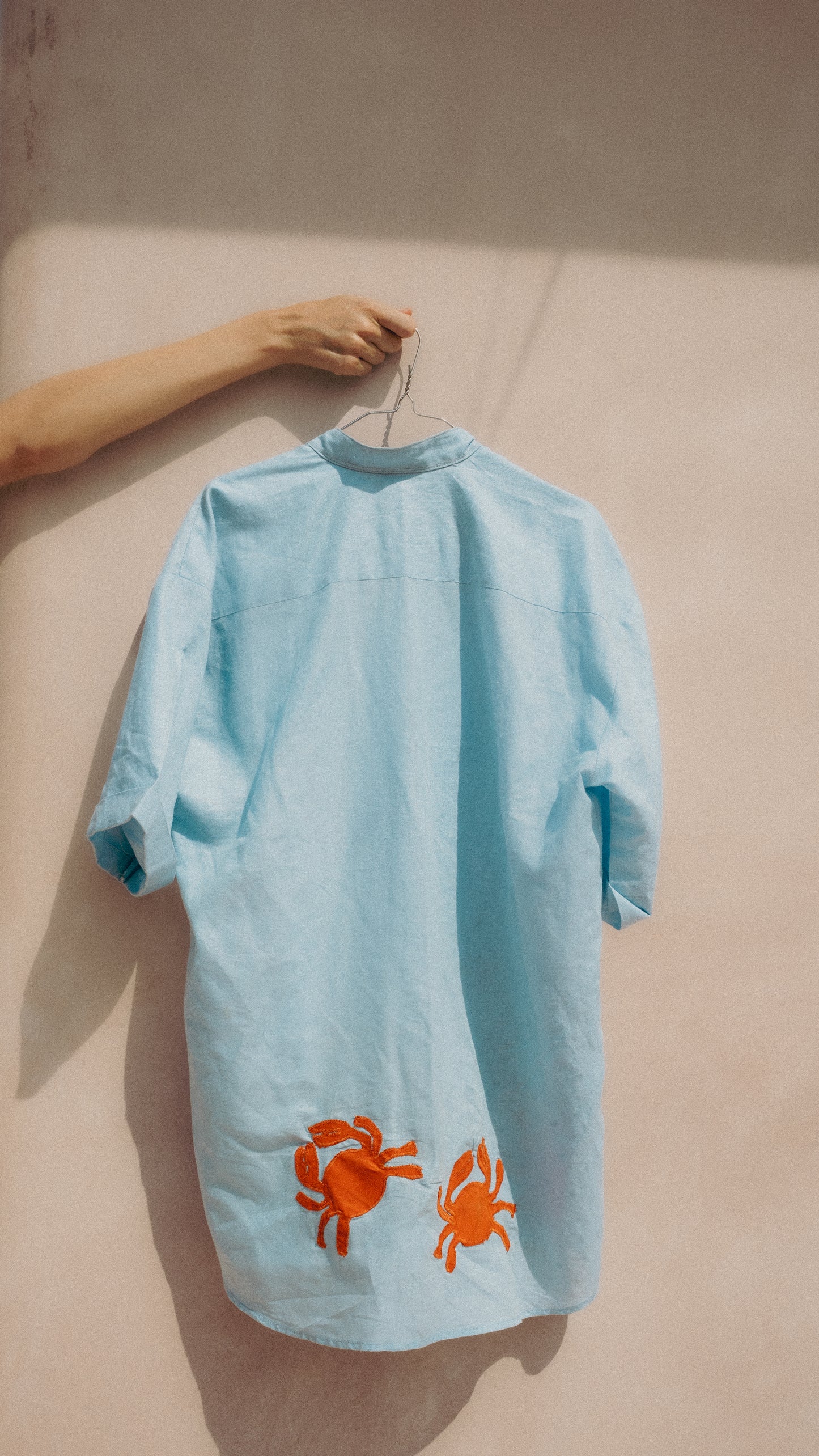 KAA shirt (pale blue+orange crabs)