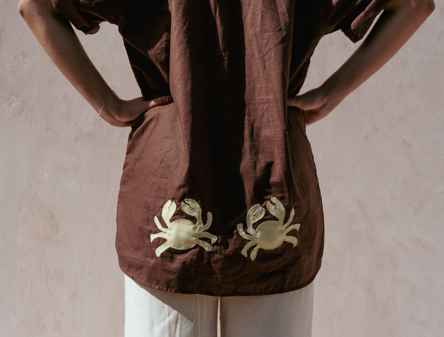 KAA shirt (brown + pale yellow crabs)