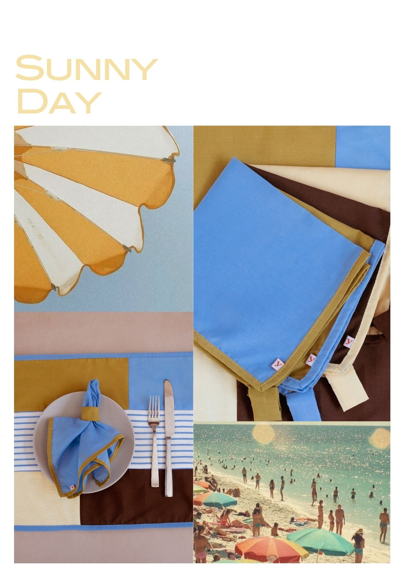 SUNNY DAY napkins (set of 4 mixed)