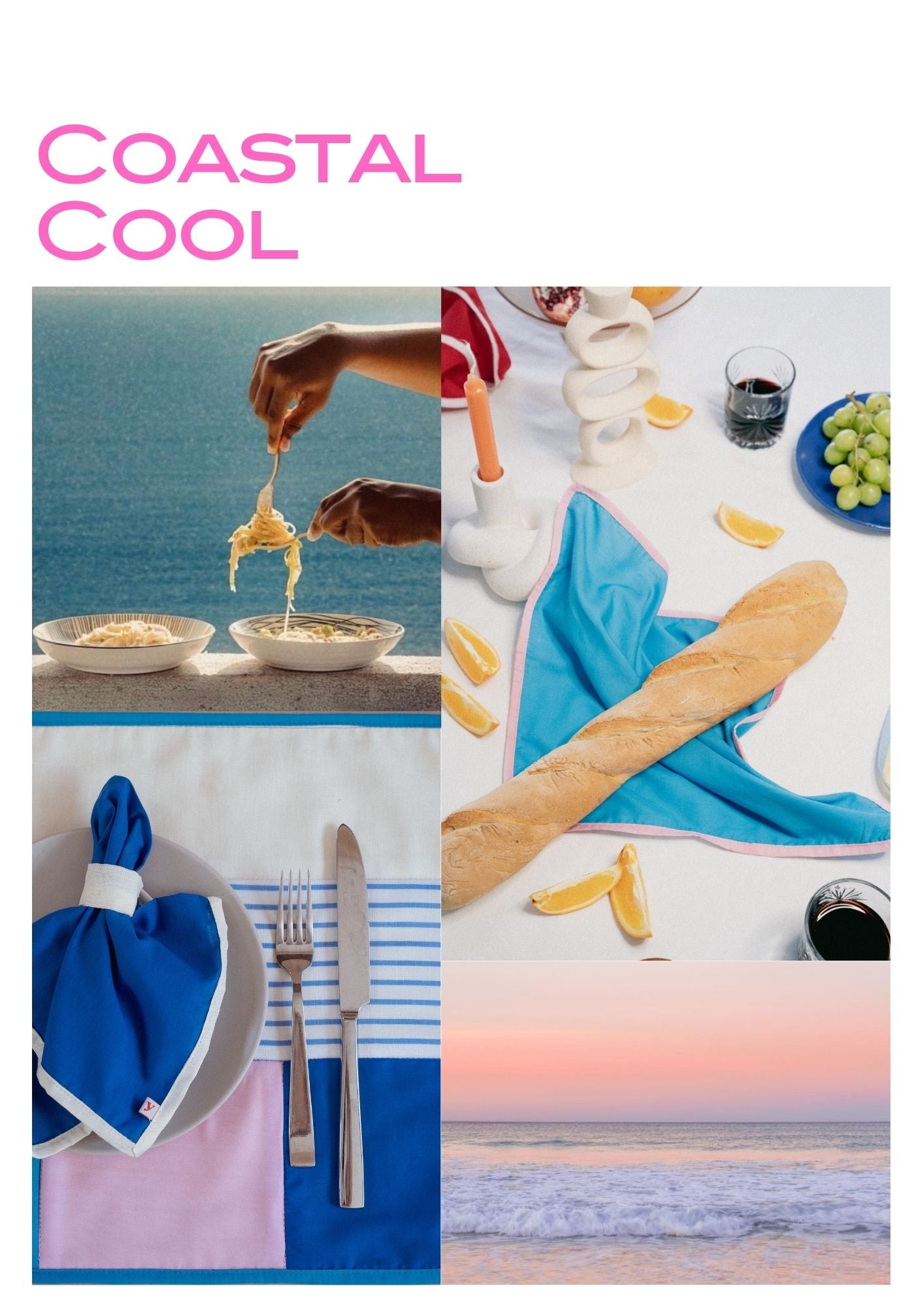 COASTAL COOL napkins (set of 4 mixed)