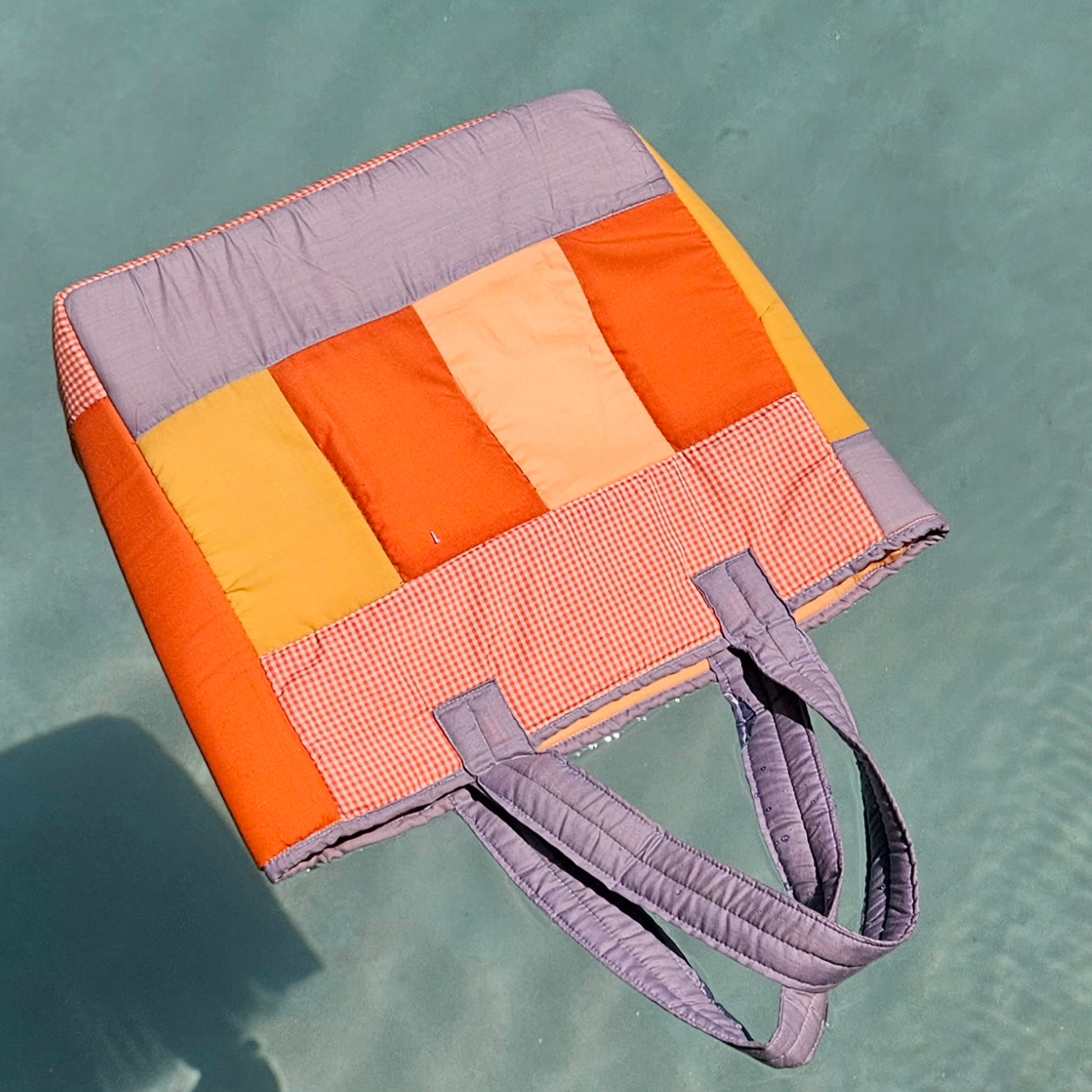 F A R A H A reversible bag (pale orange + pale blue)