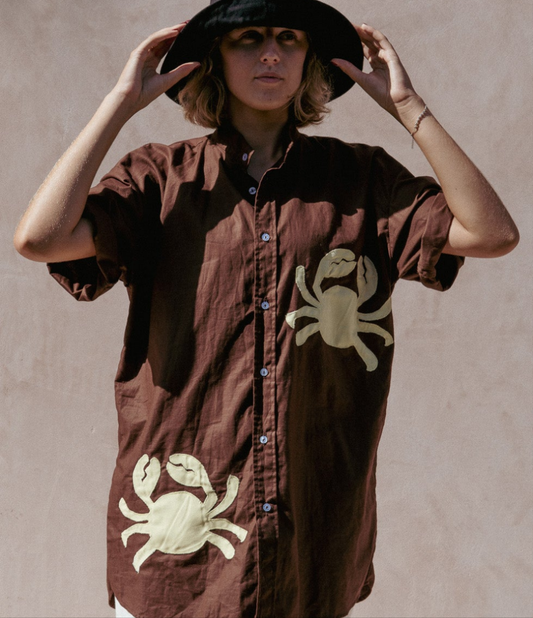 KAA shirt (brown + pale yellow crabs)