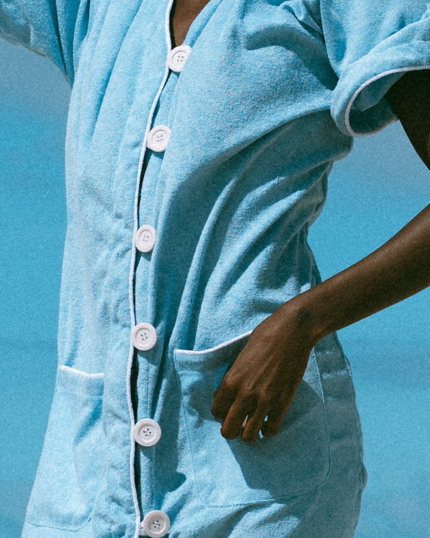PWANI plush cover-up gown (Baby Blue)