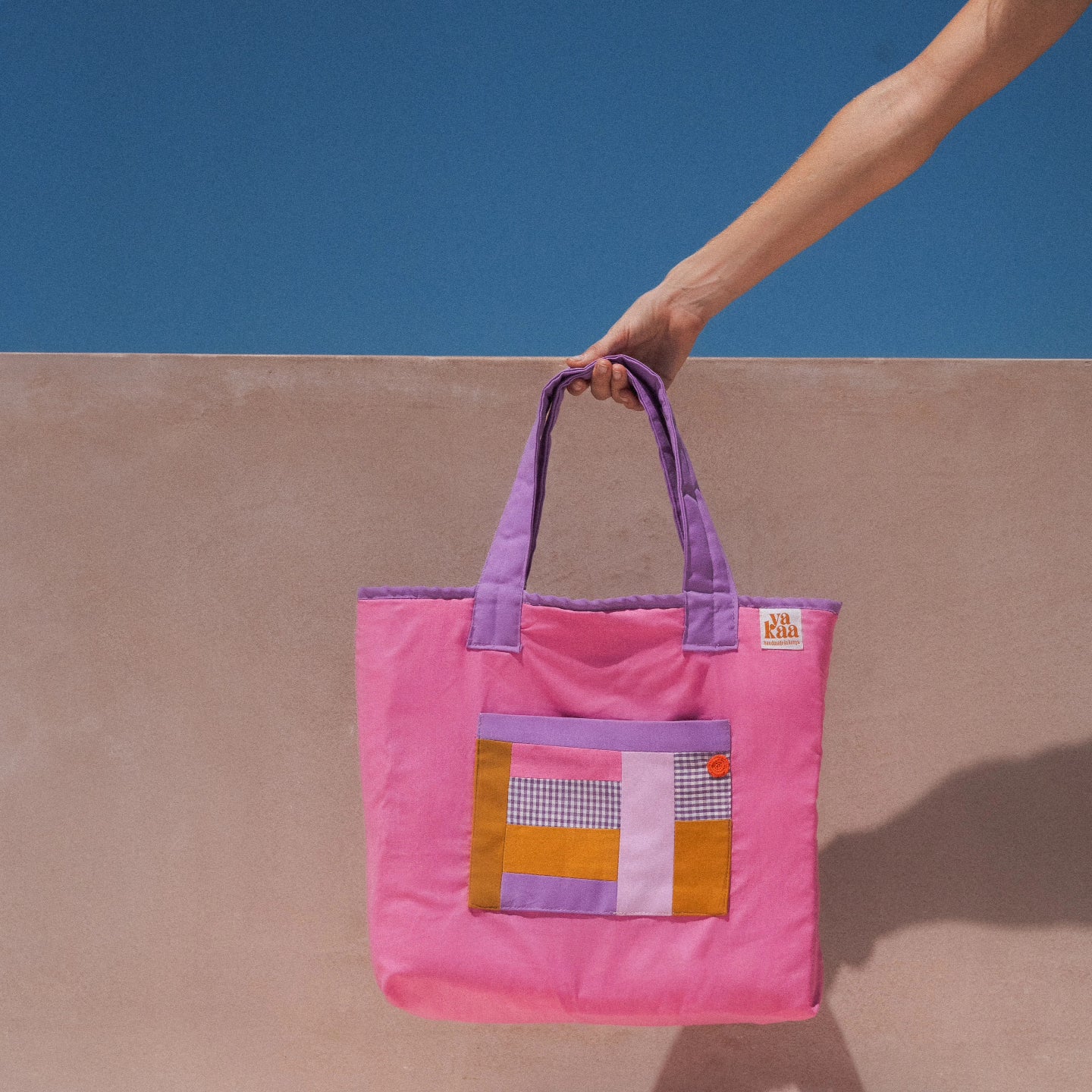 F A R A H A reversible bag (pink + purple)