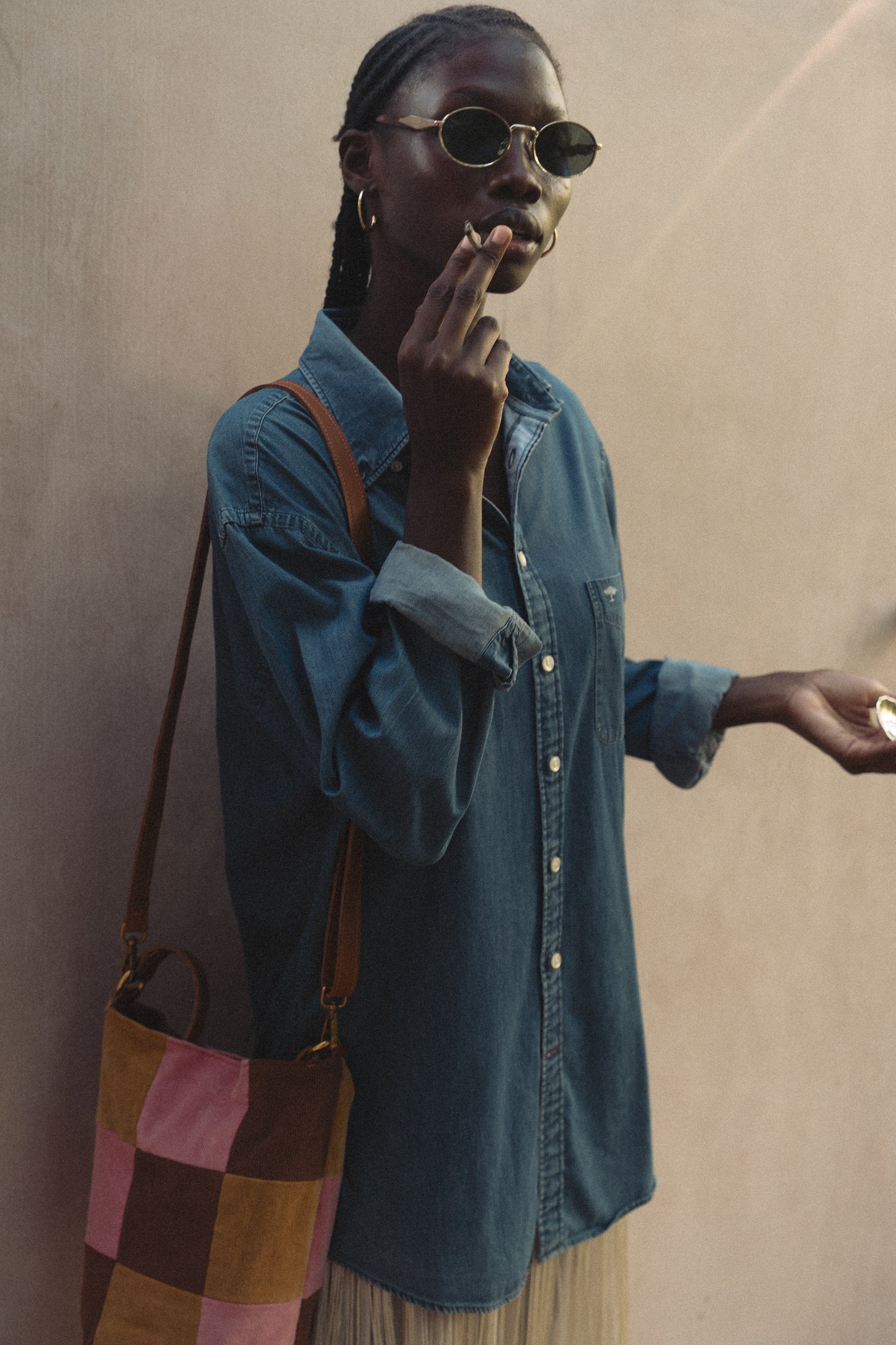 KIKAPU (Brown,Caramel+Pink)
