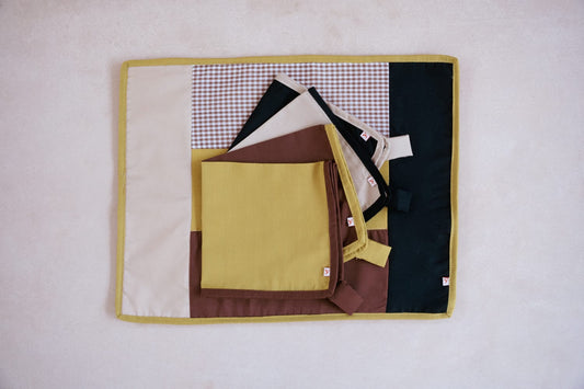 DOWN TO EARTH napkins (set of 4 mixed)