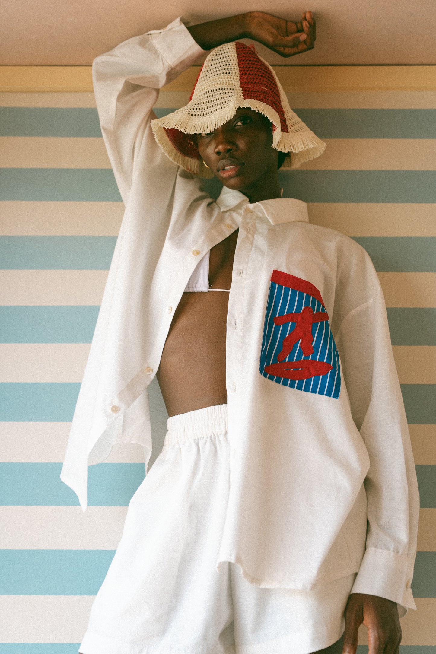 STAREHE shirt+shorts set (white)