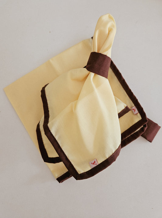 RANGI napkins (pale yellow + brown)