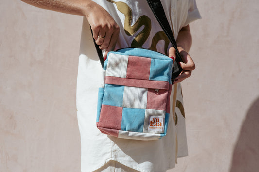 MWILI cross-body bag(turqoiuse+white+pink)