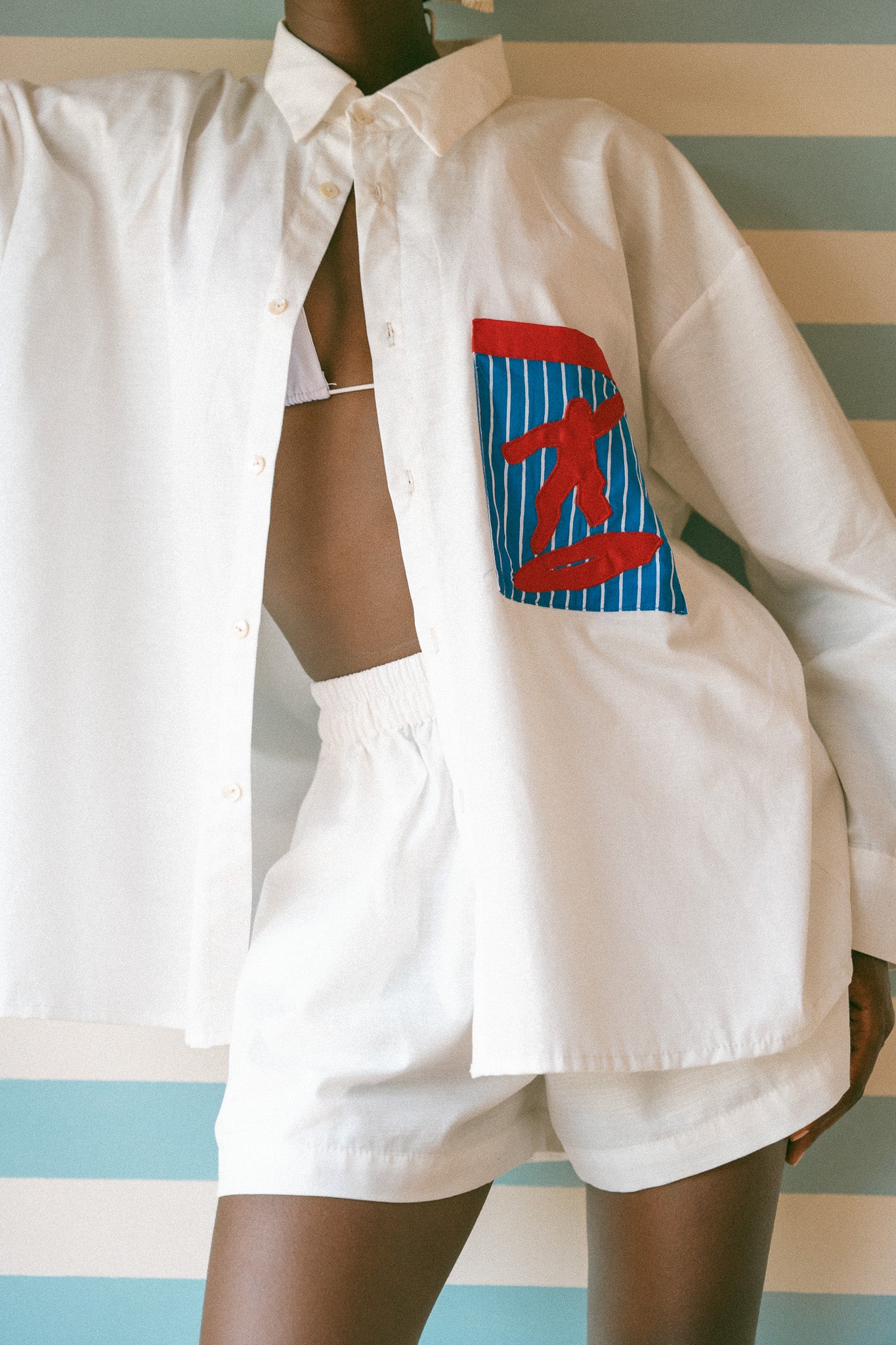 STAREHE shirt+shorts set (white)