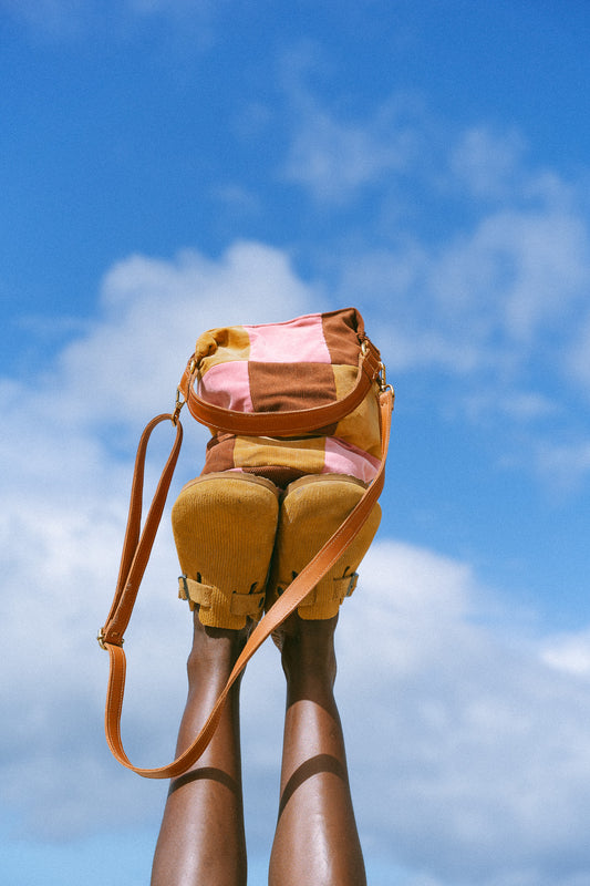 KIKAPU (Brown,Caramel+Pink)