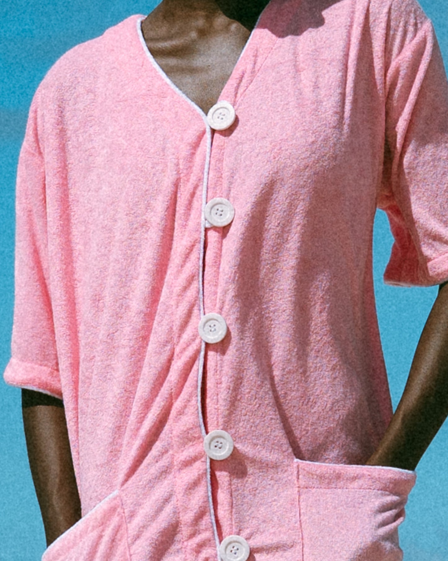 PWANI plush cover-up gown (Baby Pink)