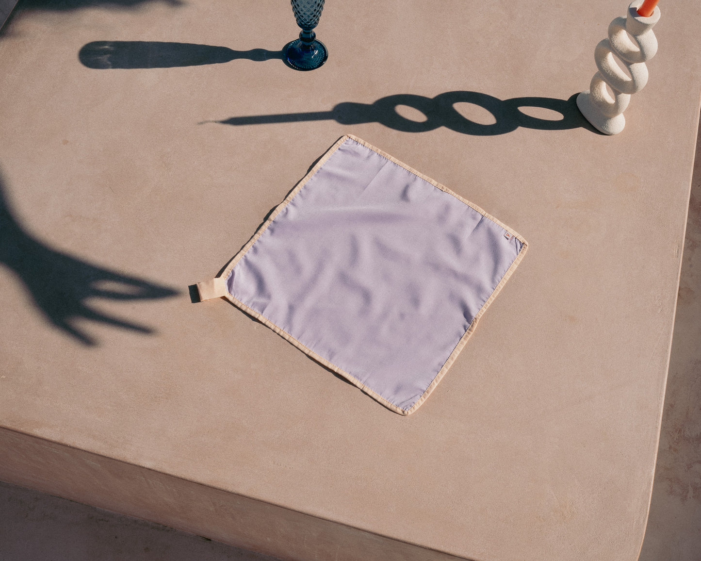 R A N G I napkins (lilac purple + peach)