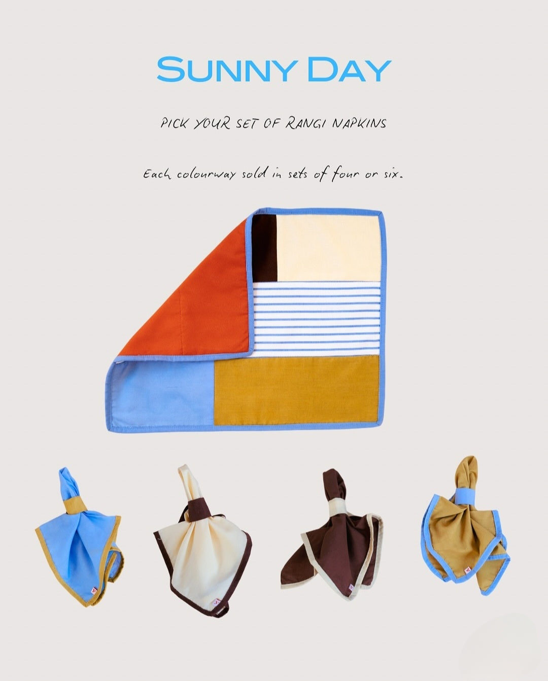 SUNNY DAY napkins (set of 4 mixed)