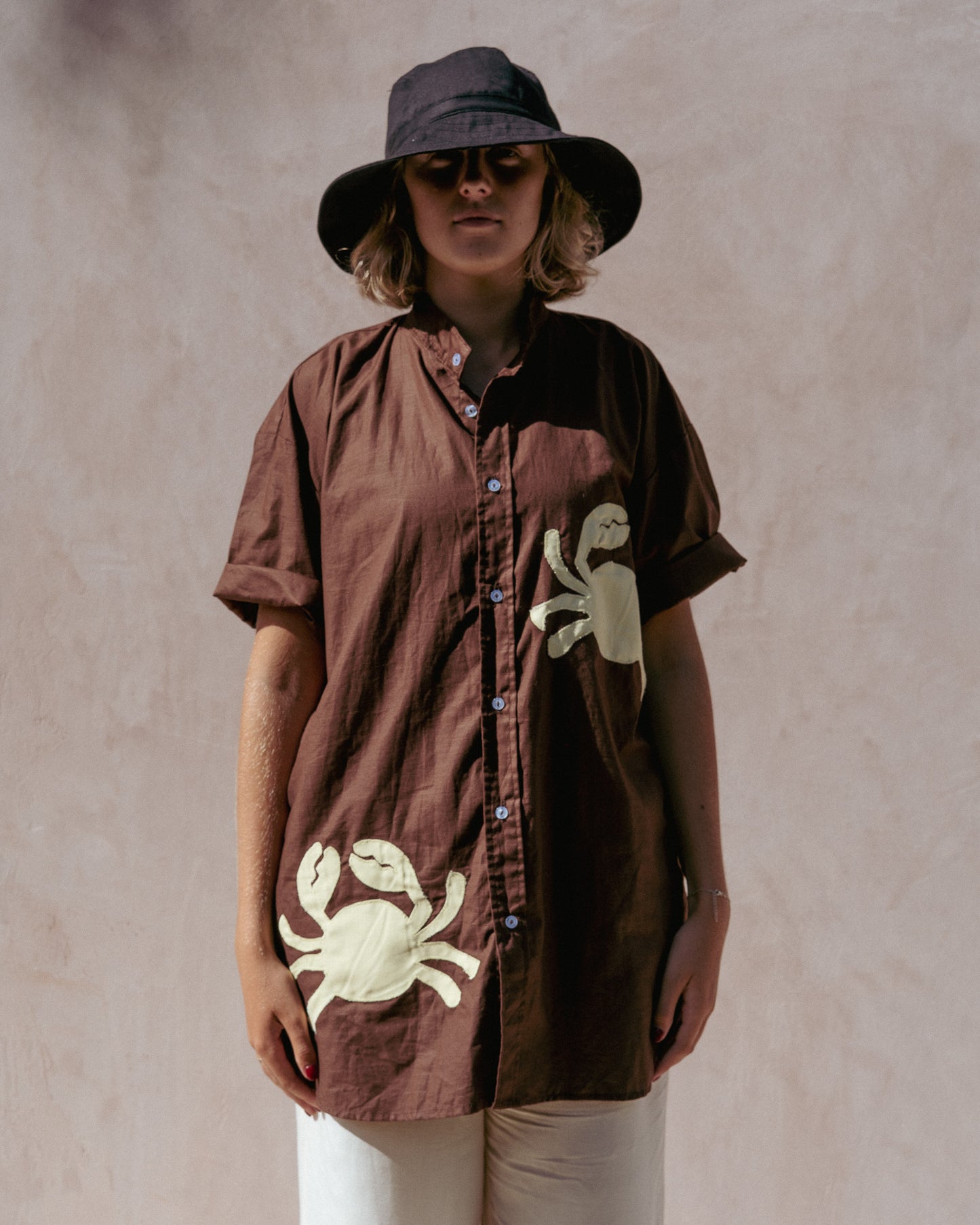 KAA shirt (brown + pale yellow crabs)