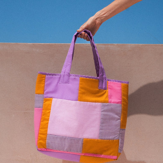 F A R A H A reversible bag (pink + purple)