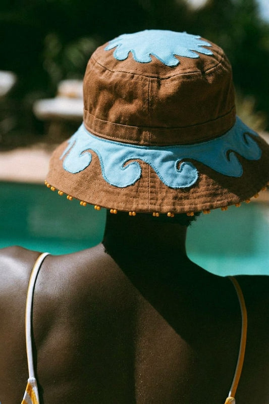 SIKUKUU Bucket hat (Brown + Turquoise)